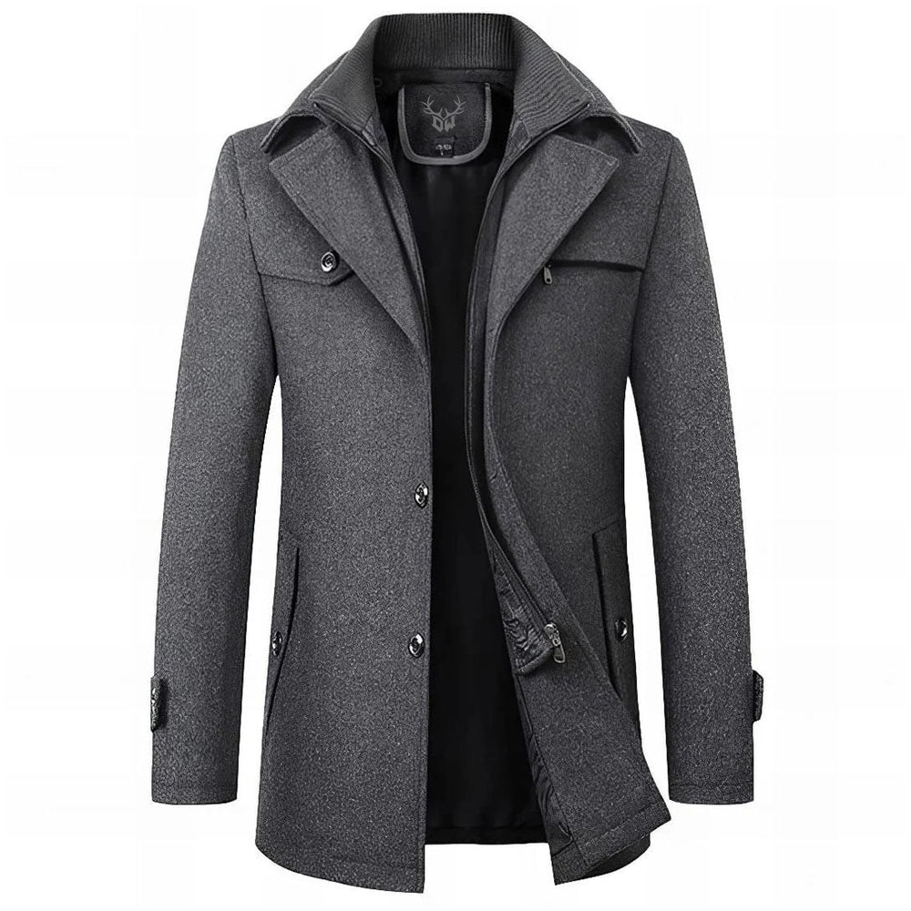 Alaric | Herre Vinterfrakke Klassisk Snit - Black - Image 2