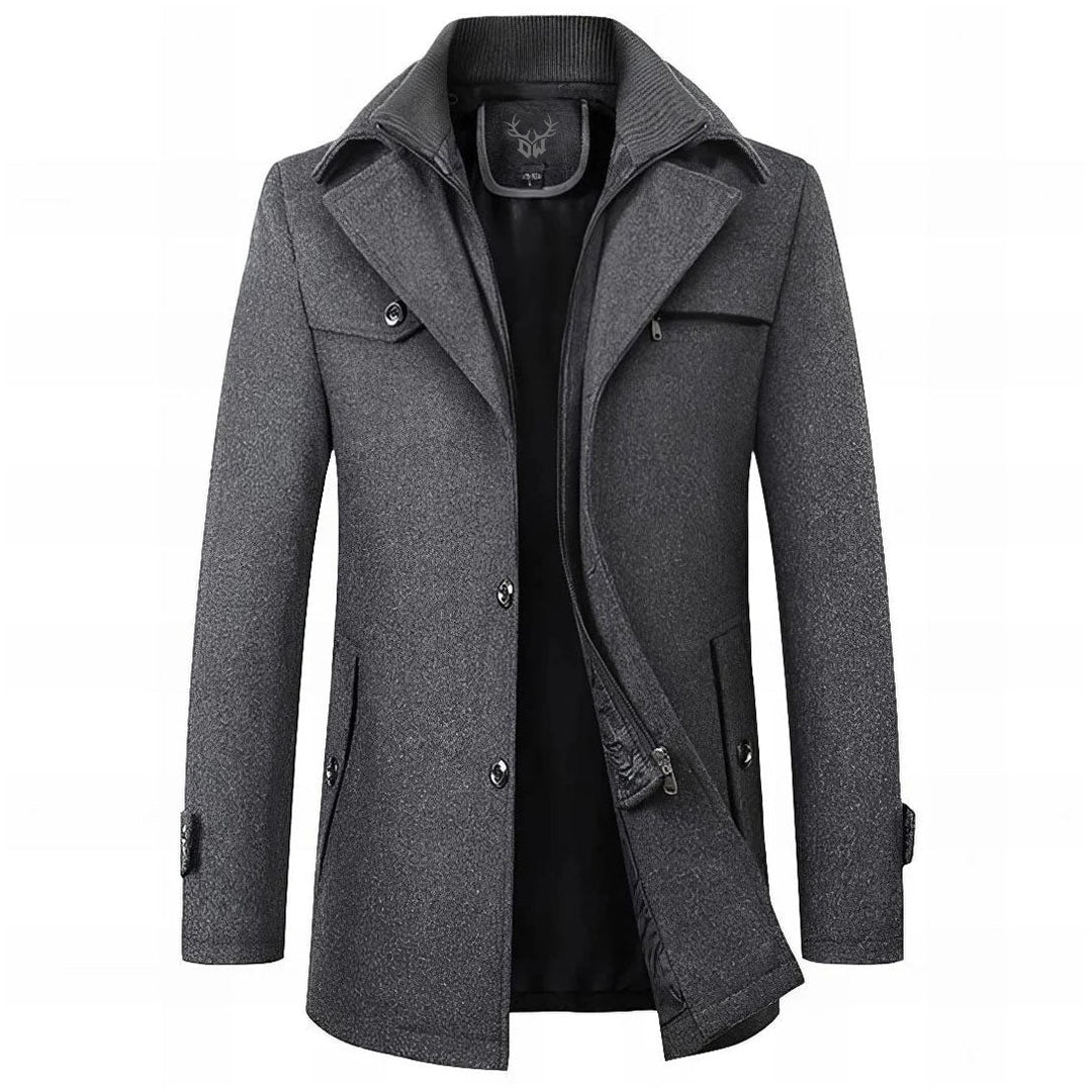 Alaric | Herre Vinterfrakke Klassisk Snit - Black - Image 2