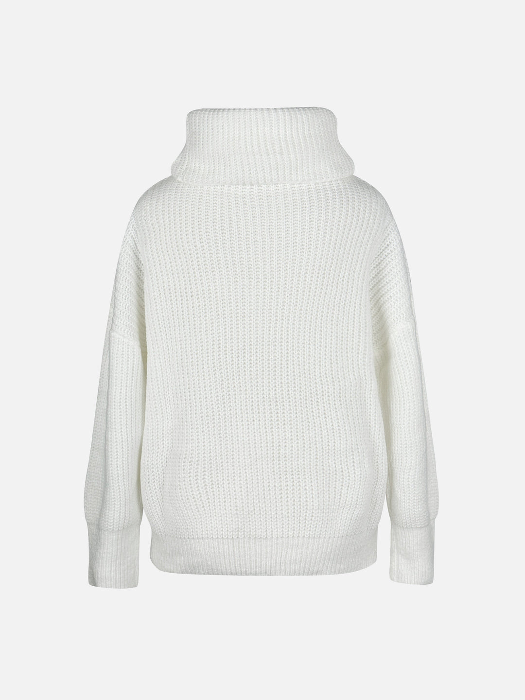 Aldona | Dame Strik Rullekrave Sweater - White - Image 6