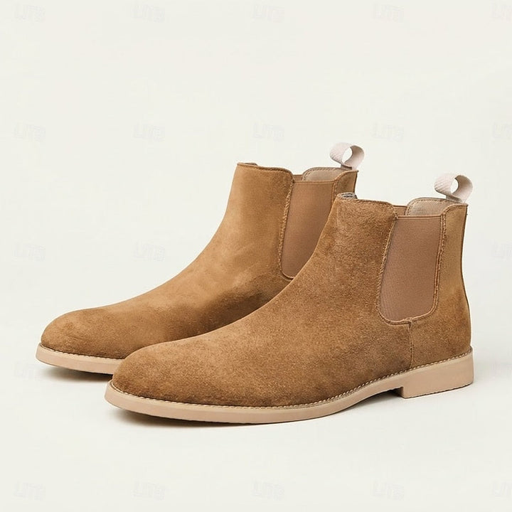 Aldvorn | Herre Chelsea Støvler Ruskind - Camel - Image 5
