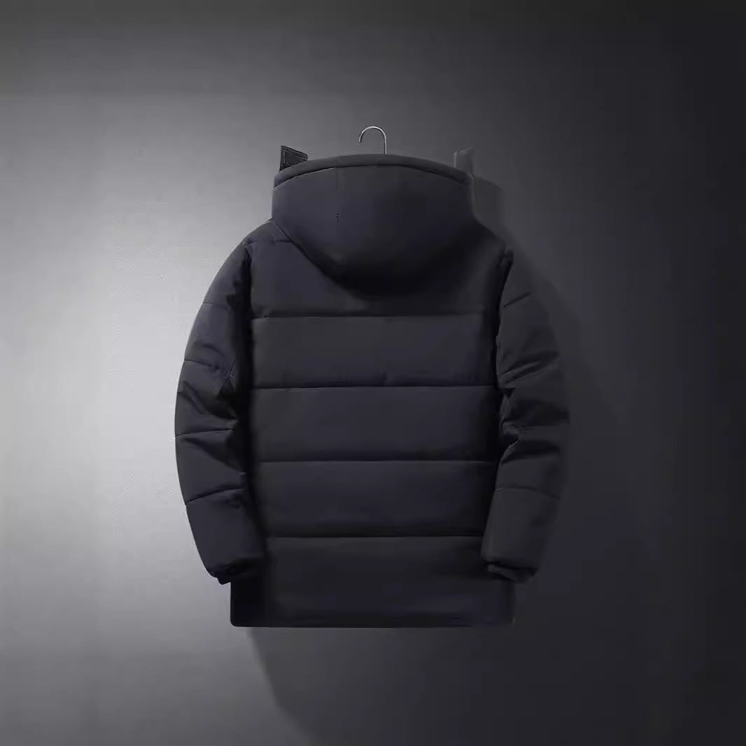 Alrik | Herre vinterjakke med fleece-for og hætte - Black - Image 3