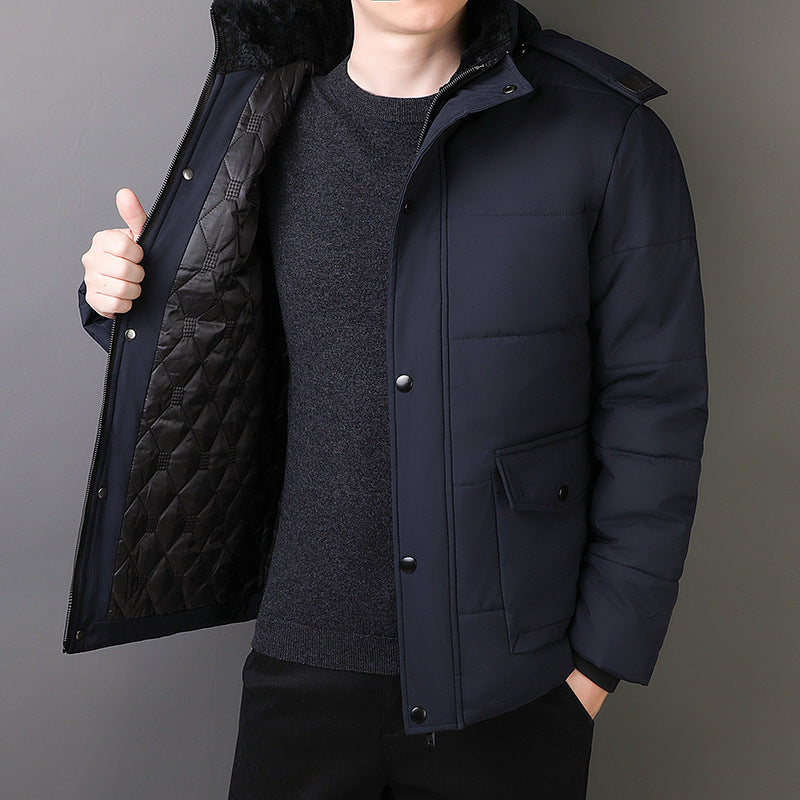 Alrik | Herre vinterjakke med fleece-for og hætte - Black - Image 8