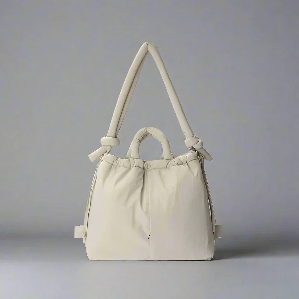 Astoria | Dame Quiltet Puffer Skulderpose - Beige - Image 8