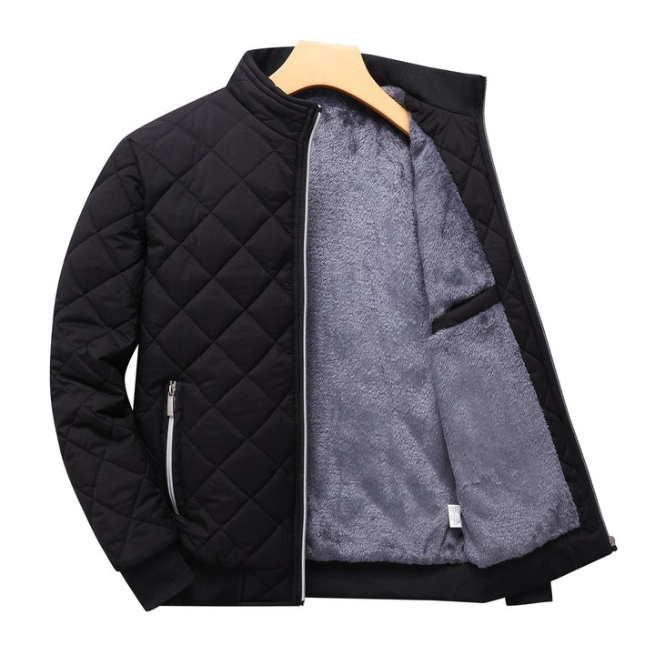Baldfred | Herre fleeceforet quiltet bomberjakke - Black - Image 1