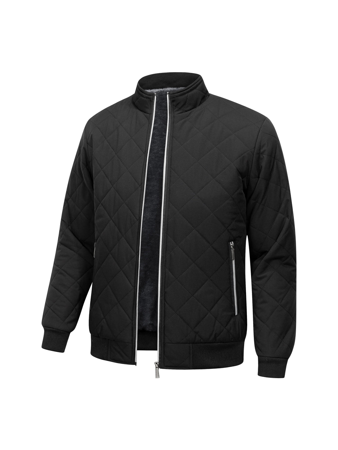 Baldfred | Herre fleeceforet quiltet bomberjakke - Black - Image 3