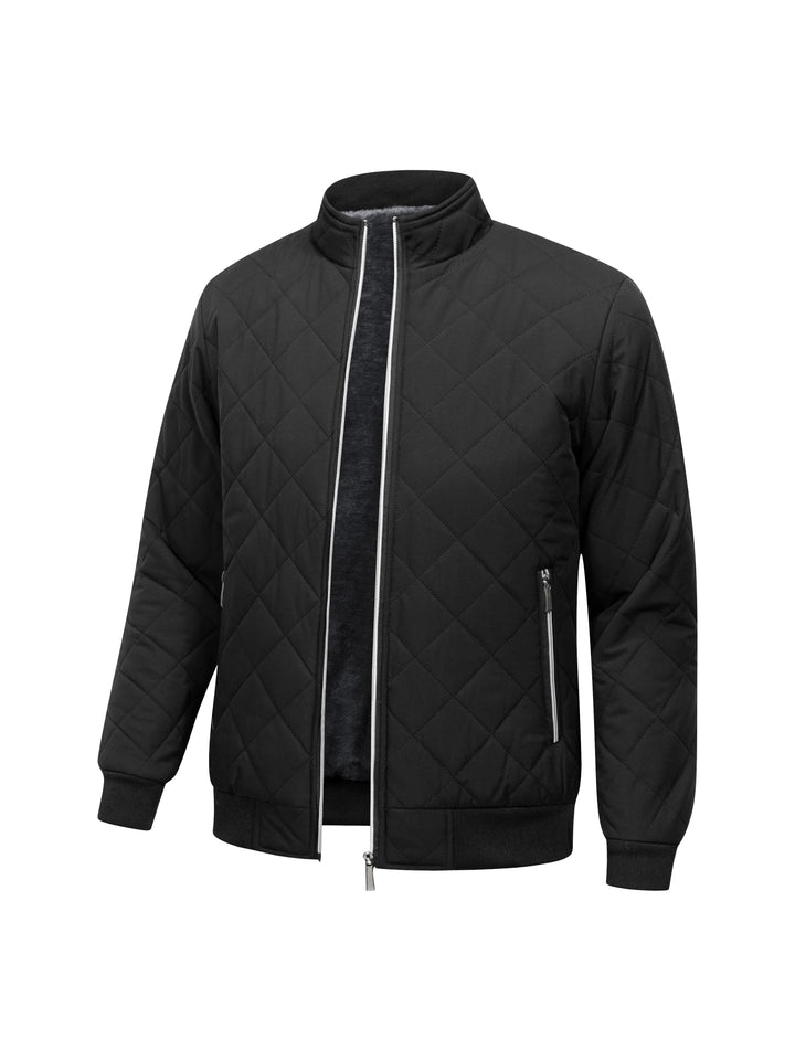 Baldfred | Herre fleeceforet quiltet bomberjakke - Black - Image 3