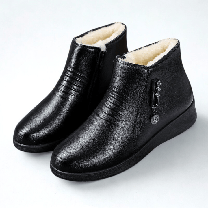 Belvona | Dame Vinter Støvletter med Pelsforing - Black - Image 1