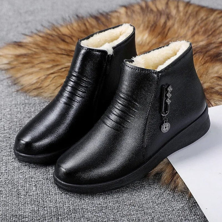 Belvona | Dame Vinter Støvletter med Pelsforing - Black - Image 2