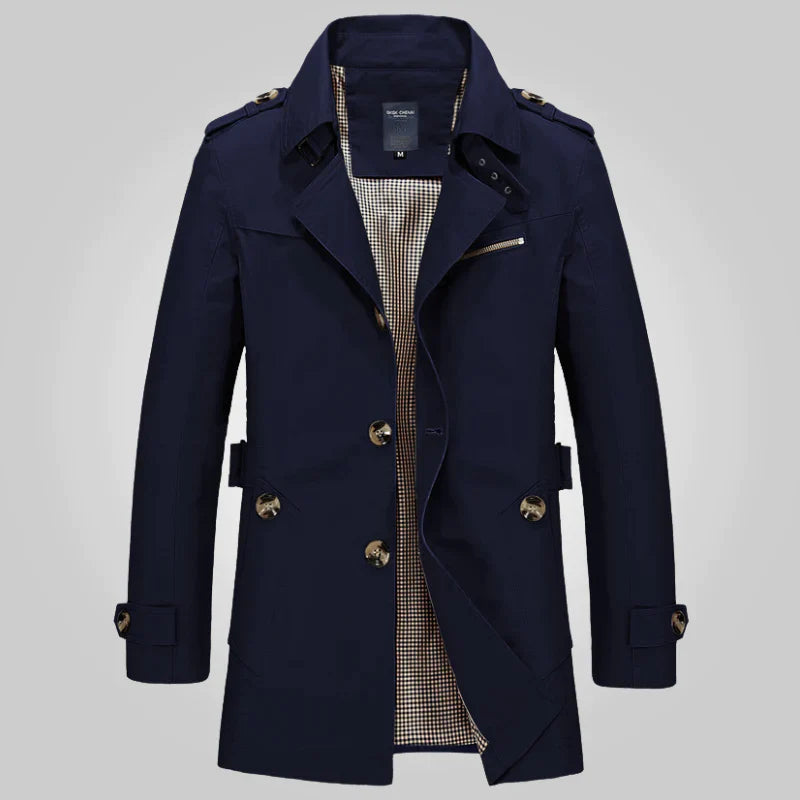 Bertram | Herre Trenchcoat Klassisk Frakke - Khaki - Image 2
