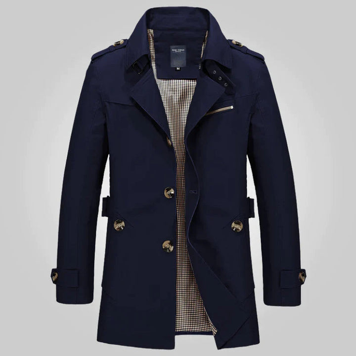 Bertram | Herre Trenchcoat Klassisk Frakke - Khaki - Image 2