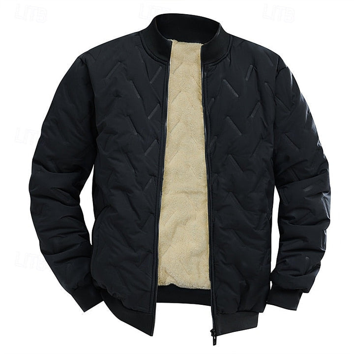 Birk | Herre Vinterjakke Fleece-Foret Bomberjacke - Dark Grey - Image 4