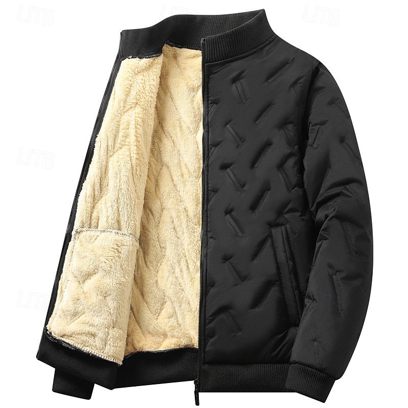 Birk | Herre Vinterjakke Fleece-Foret Bomberjacke - Dark Grey - Image 5