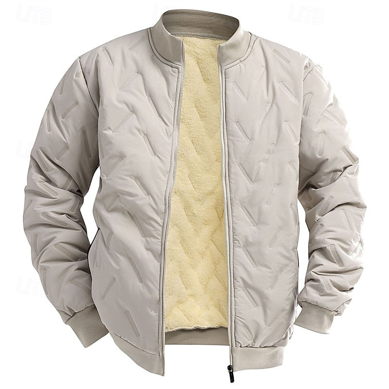 Birk | Herre Vinterjakke Fleece-Foret Bomberjacke - Dark Grey - Image 7