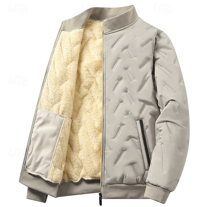 Birk | Herre Vinterjakke Fleece-Foret Bomberjacke - Dark Grey - Image 8