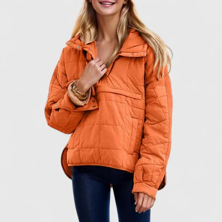 Birthe | Dame Quiltet Vinterjakke Pullover - Image 3