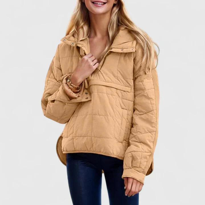 Birthe | Dame Quiltet Vinterjakke Pullover - Image 5
