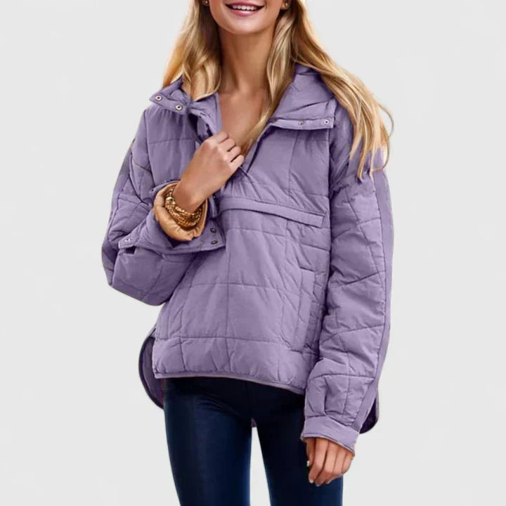 Birthe | Dame Quiltet Vinterjakke Pullover - Image 6