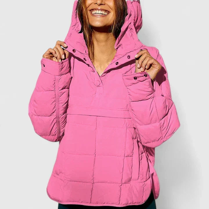 Birthe | Dame Quiltet Vinterjakke Pullover - Image 9