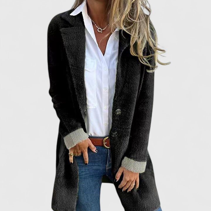 Dagrun | Dame Strikket Cardigan Knælang - Green - Image 7