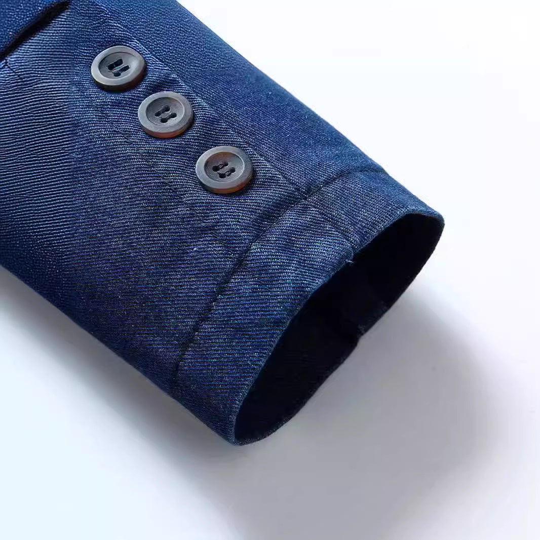 Dolvarn | Herre jeansblazer sakkostil - Blue - Image 3