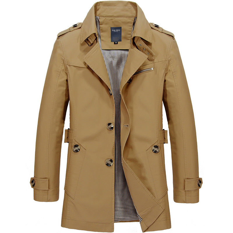 Dormund | Herre Trenchcoat Mellemlang Frakke - Image 10