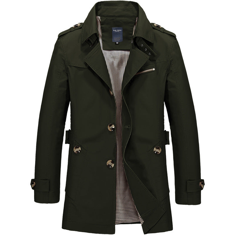 Dormund | Herre Trenchcoat Mellemlang Frakke - Image 2
