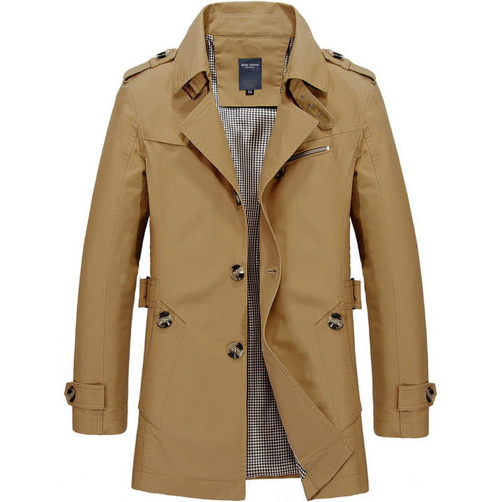 Dormund | Herre Trenchcoat Mellemlang Frakke - Image 4