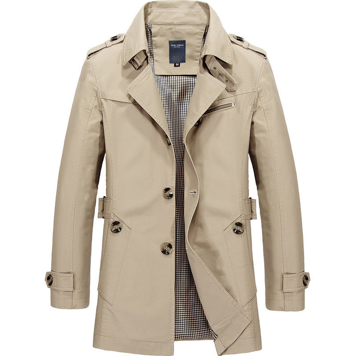 Dormund | Herre Trenchcoat Mellemlang Frakke - Image 5