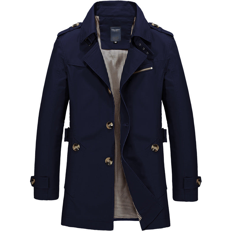 Dormund | Herre Trenchcoat Mellemlang Frakke - Image 7