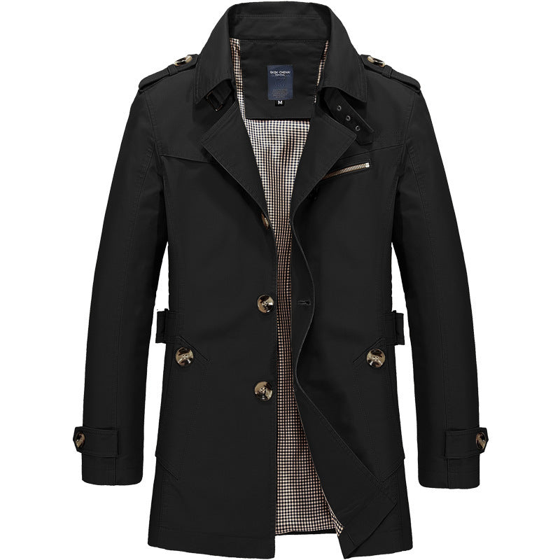 Dormund | Herre Trenchcoat Mellemlang Frakke - Image 8