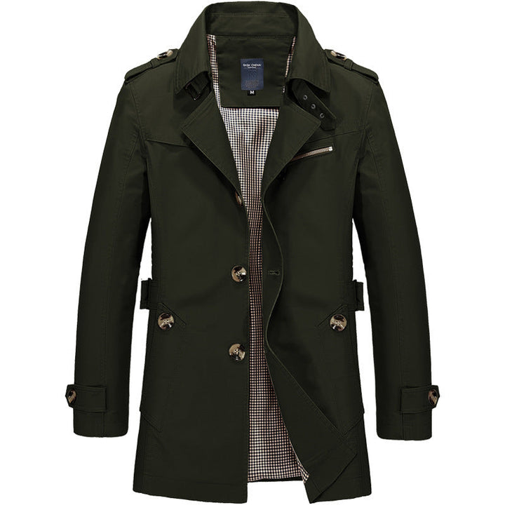 Dormund | Herre Trenchcoat Mellemlang Frakke - Image 9