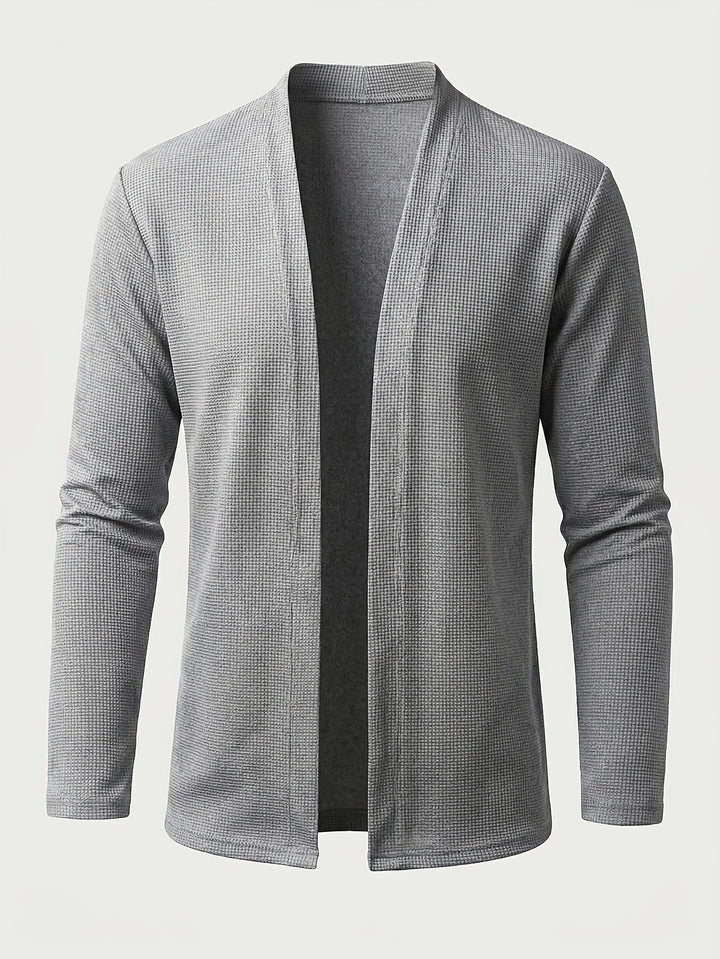 Edbert | Herre Strik Cardigan Åben Front - Black - Image 12