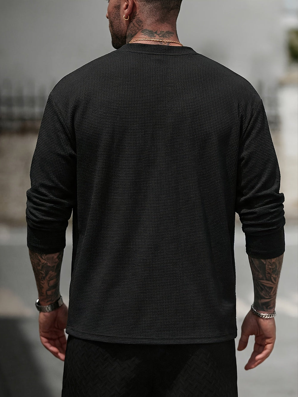 Edbert | Herre Strik Cardigan Åben Front - Black - Image 2