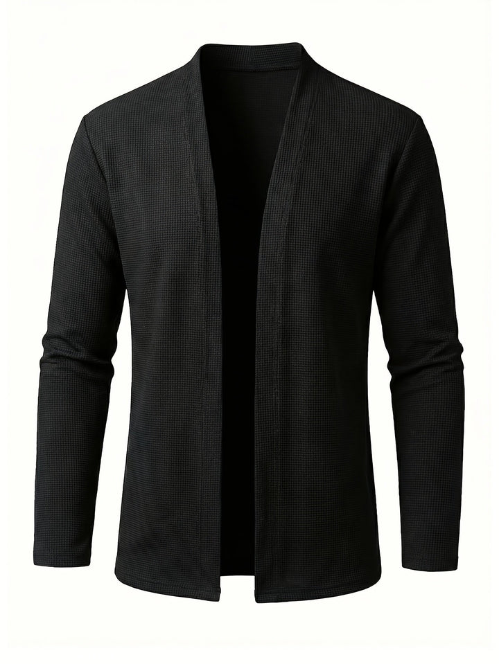 Edbert | Herre Strik Cardigan Åben Front - Black - Image 3