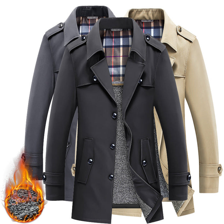 Edvard | Herre vinterfrakke med varm fleece-inderforing - Image 1