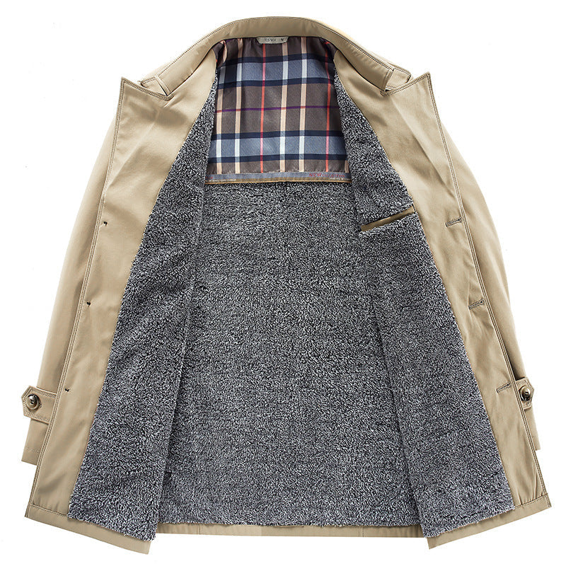 Edvard | Herre vinterfrakke med varm fleece-inderforing - Image 2