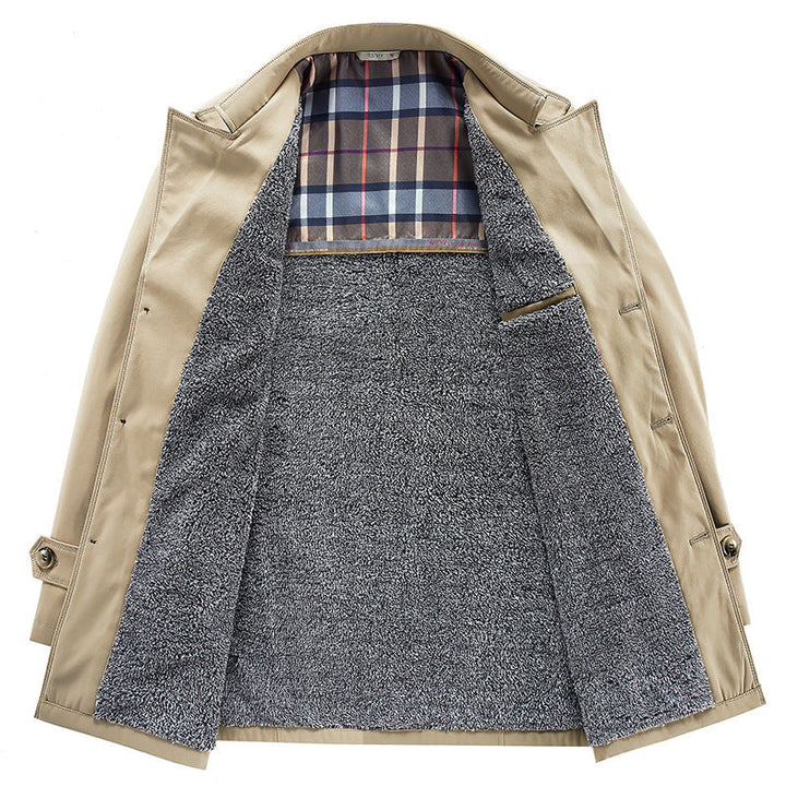 Edvard | Herre vinterfrakke med varm fleece-inderforing - Image 2
