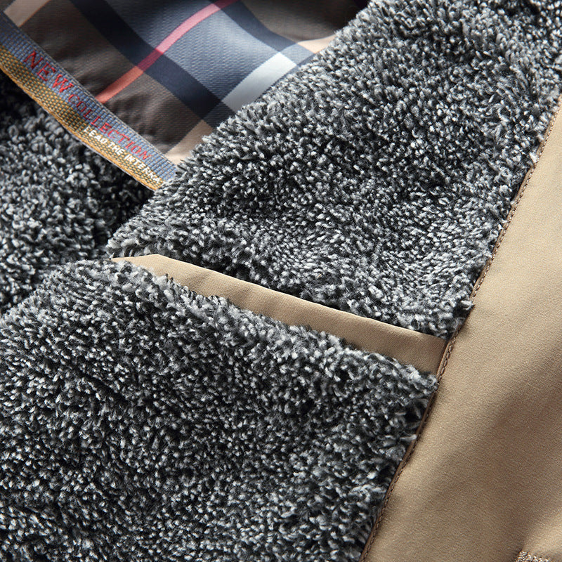 Edvard | Herre vinterfrakke med varm fleece-inderforing - Image 4