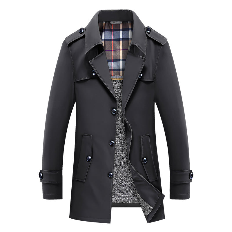 Edvard | Herre vinterfrakke med varm fleece-inderforing - Image 6