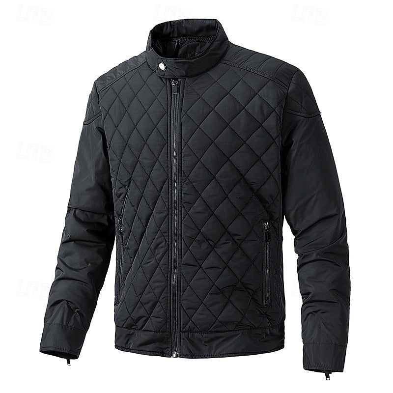 Edvard | Herre Vinterjakke med Stehkrave - Black - Image 1
