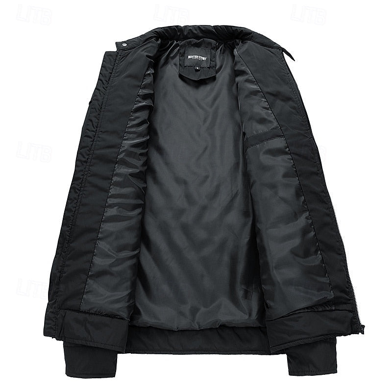 Edvard | Herre Vinterjakke med Stehkrave - Black - Image 3