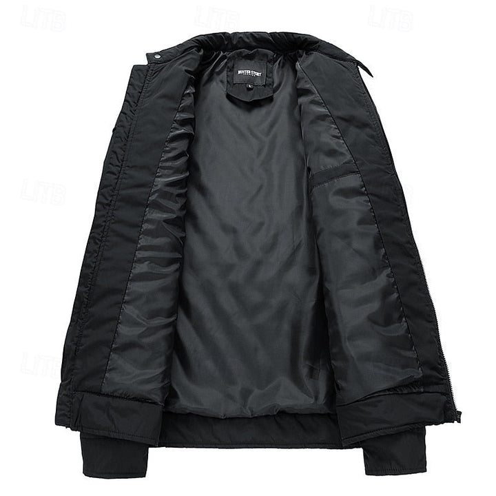 Edvard | Herre Vinterjakke med Stehkrave - Black - Image 3