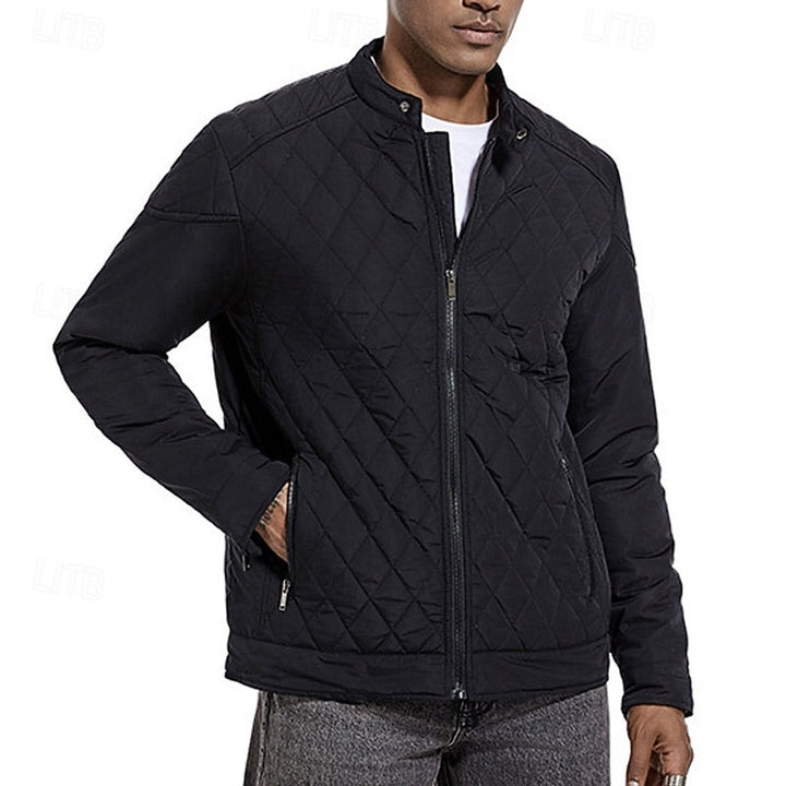 Edvard | Herre Vinterjakke med Stehkrave - Black - Image 4