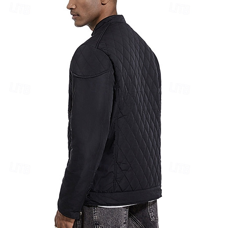 Edvard | Herre Vinterjakke med Stehkrave - Black - Image 7