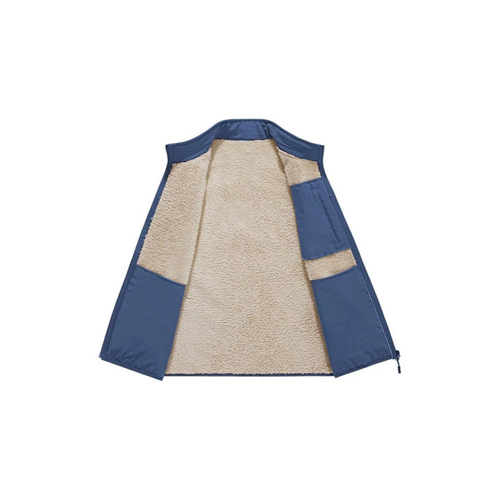 Edvold | Herre Softshell-Vest med Sherpa-For - Blue - Image 3