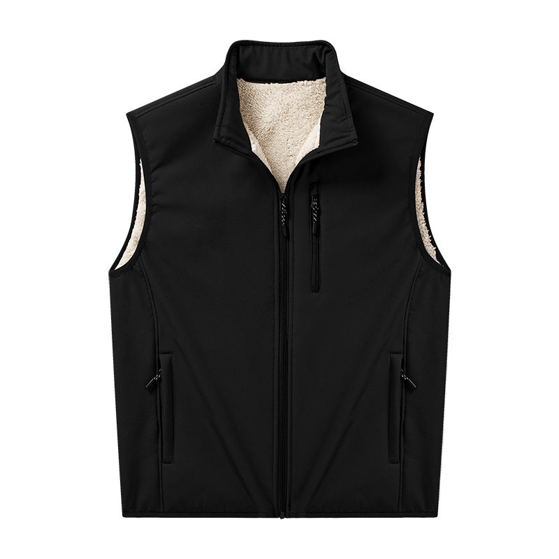Edvold | Herre Softshell-Vest med Sherpa-For - Blue - Image 9