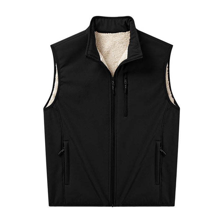 Edvold | Herre Softshell-Vest med Sherpa-For - Blue - Image 9