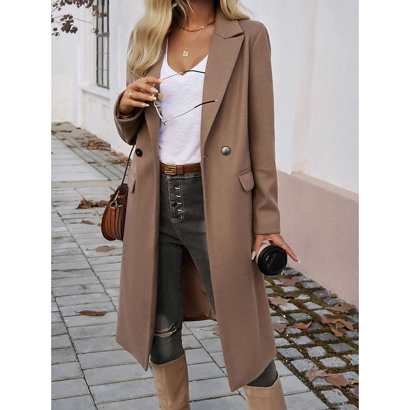 Eldrid | Dame Lang Frakke Efterår Vinter - Dark Grey - Image 11