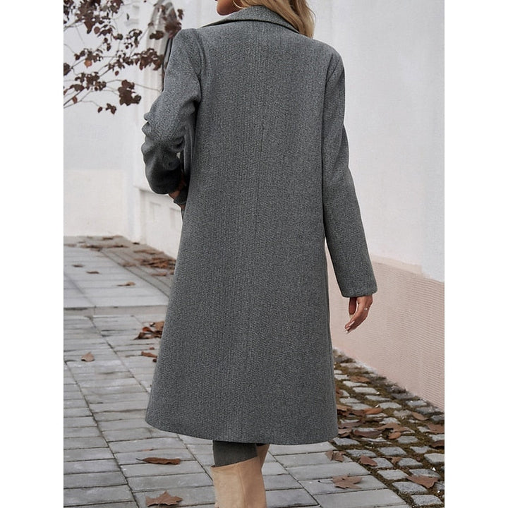 Eldrid | Dame Lang Frakke Efterår Vinter - Dark Grey - Image 6
