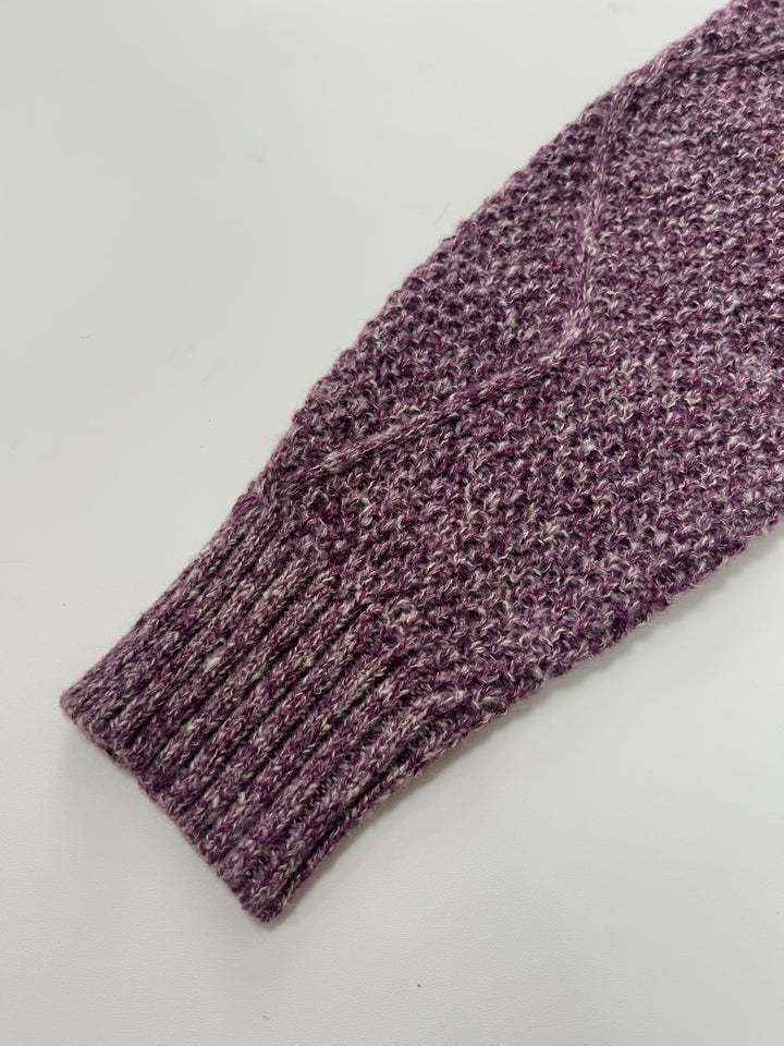 Eldvina | Dame Strikket Kjole Kabelstrik - Purple - Image 6